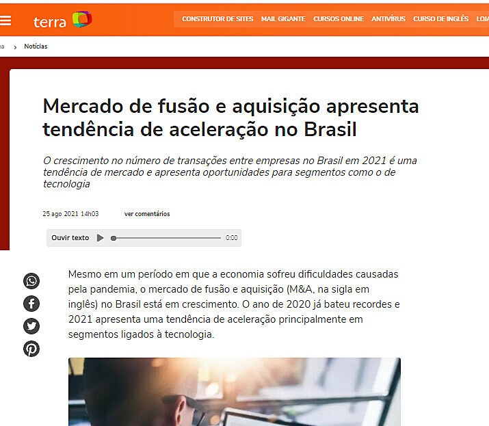 Mercado de fuso e aquisio apresenta tendncia de acelerao no Brasil